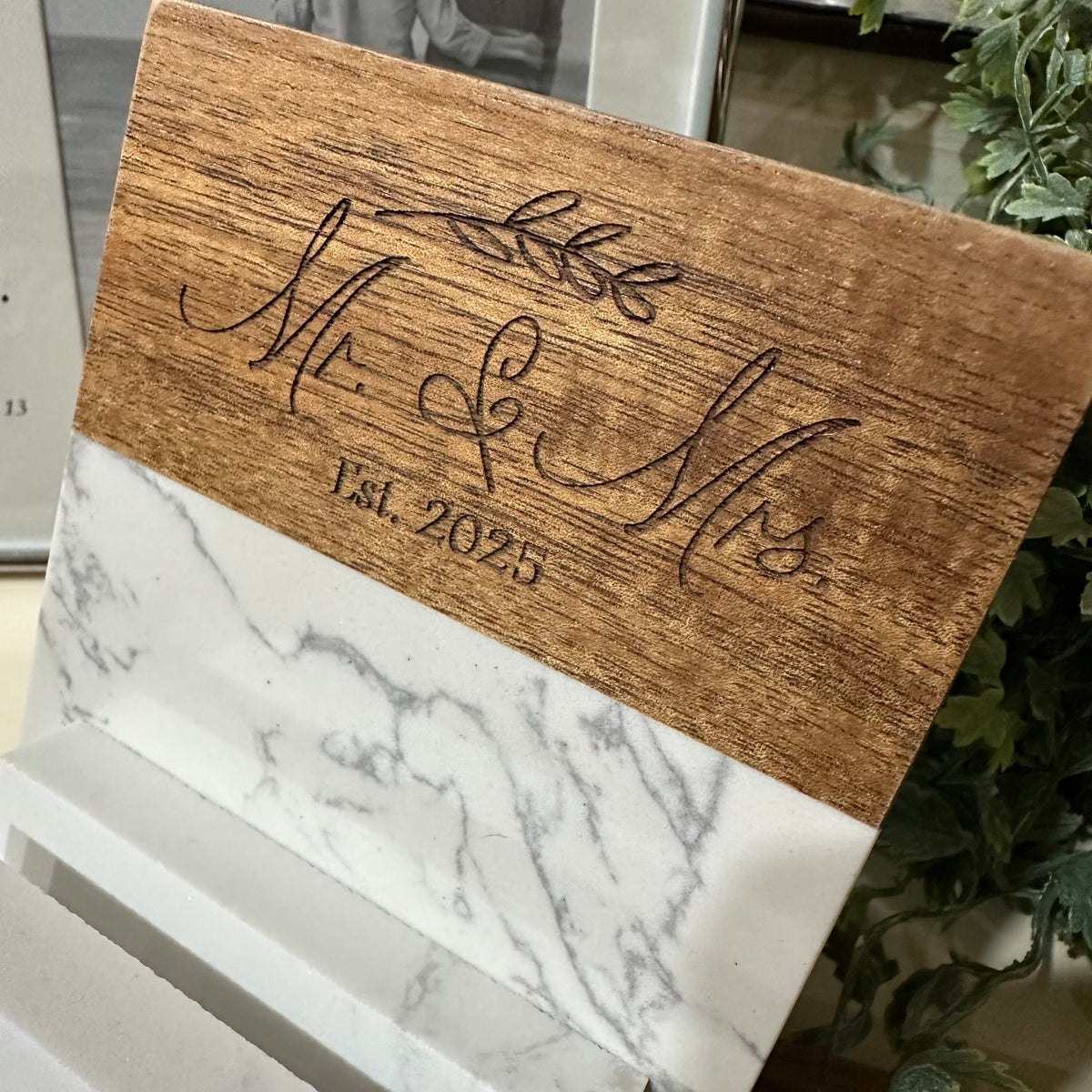Mr. &amp; Mrs. Est. 2025 | Cutting Board or Coasters