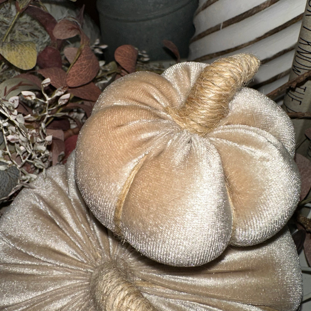 Beige Velvet Pumpkin | Fabric