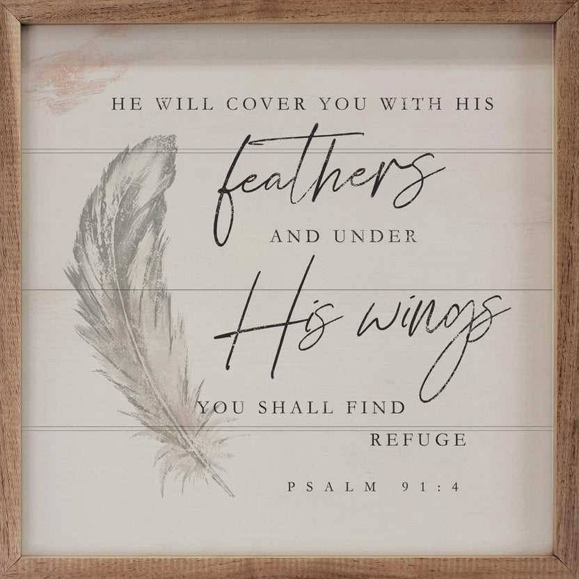 Under His Wings You Shall Find Refuge | Wall Art