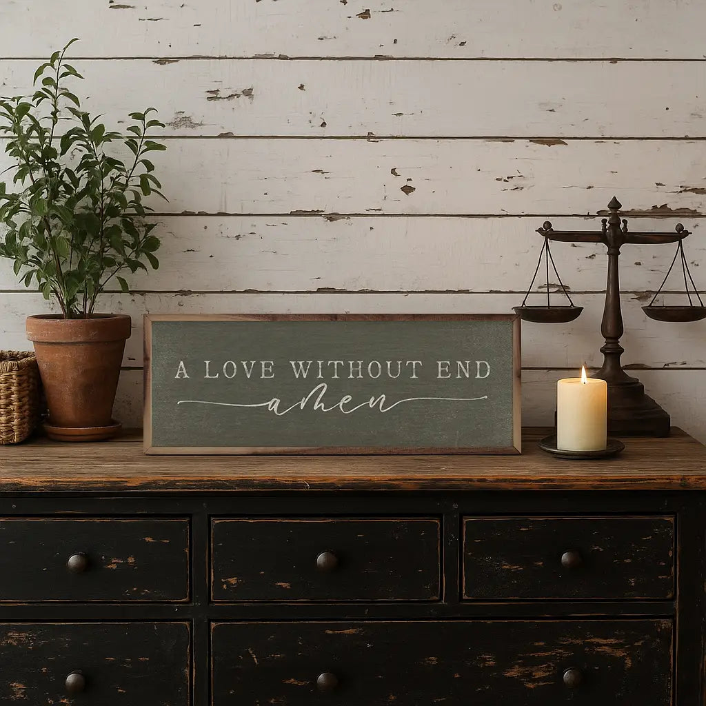 A Love Without End, Amen | Green | Wall Art