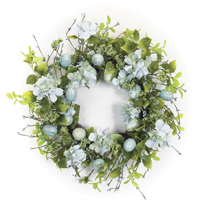Spring Egg &amp; Hydrangea Wreath | 22&quot;