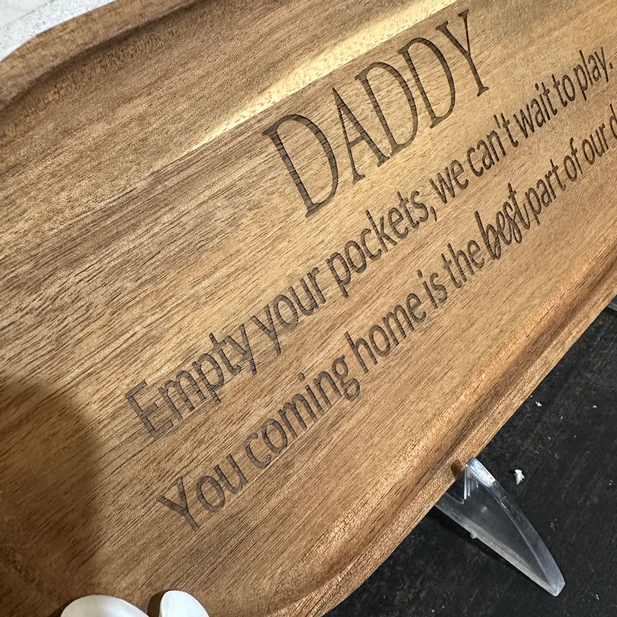 Daddy, Empty Your Pockets | Wood Tray