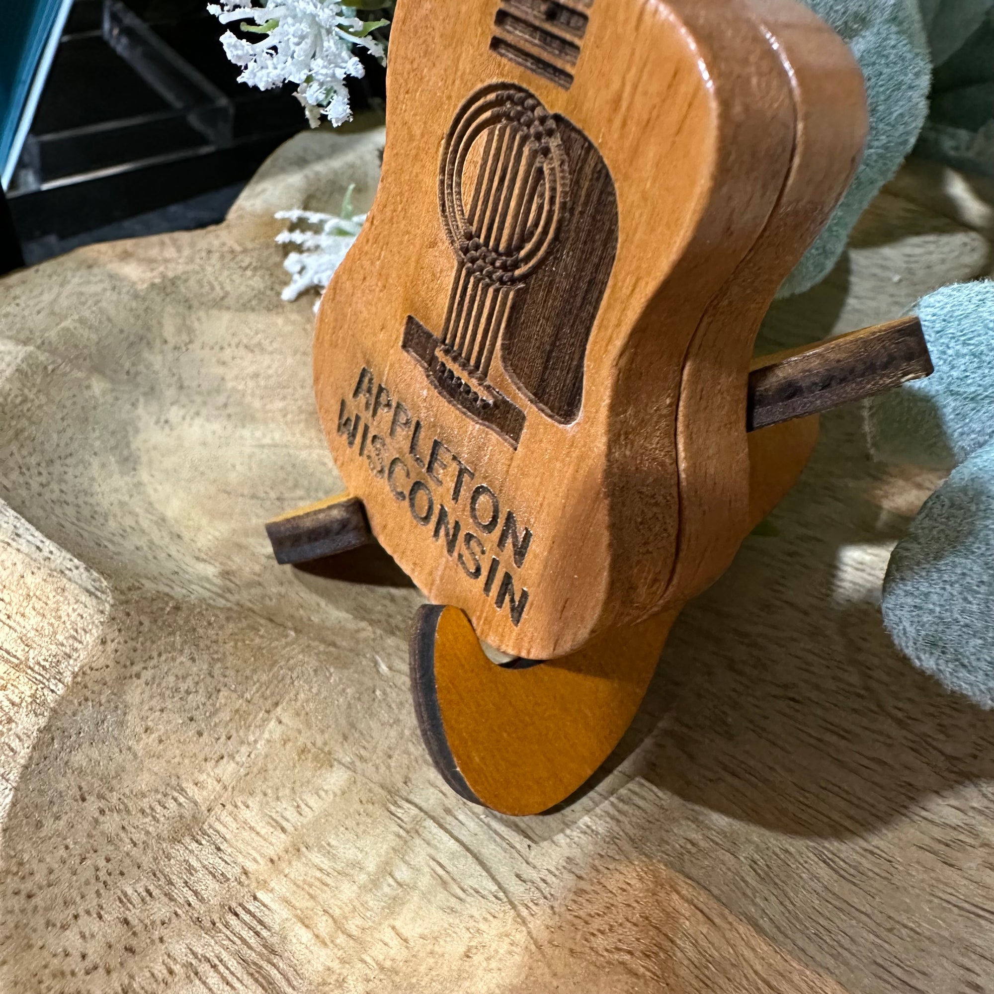 Guitar Pick Holder | Appleton Wisconsin | Wood Souvenir