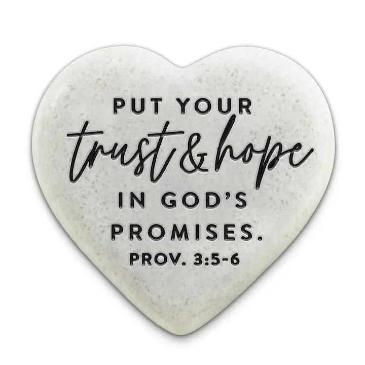 Trust &amp; Hope | Scripture Stone Heart