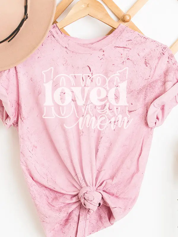 Loved Mom | Colorblast Graphic Tee