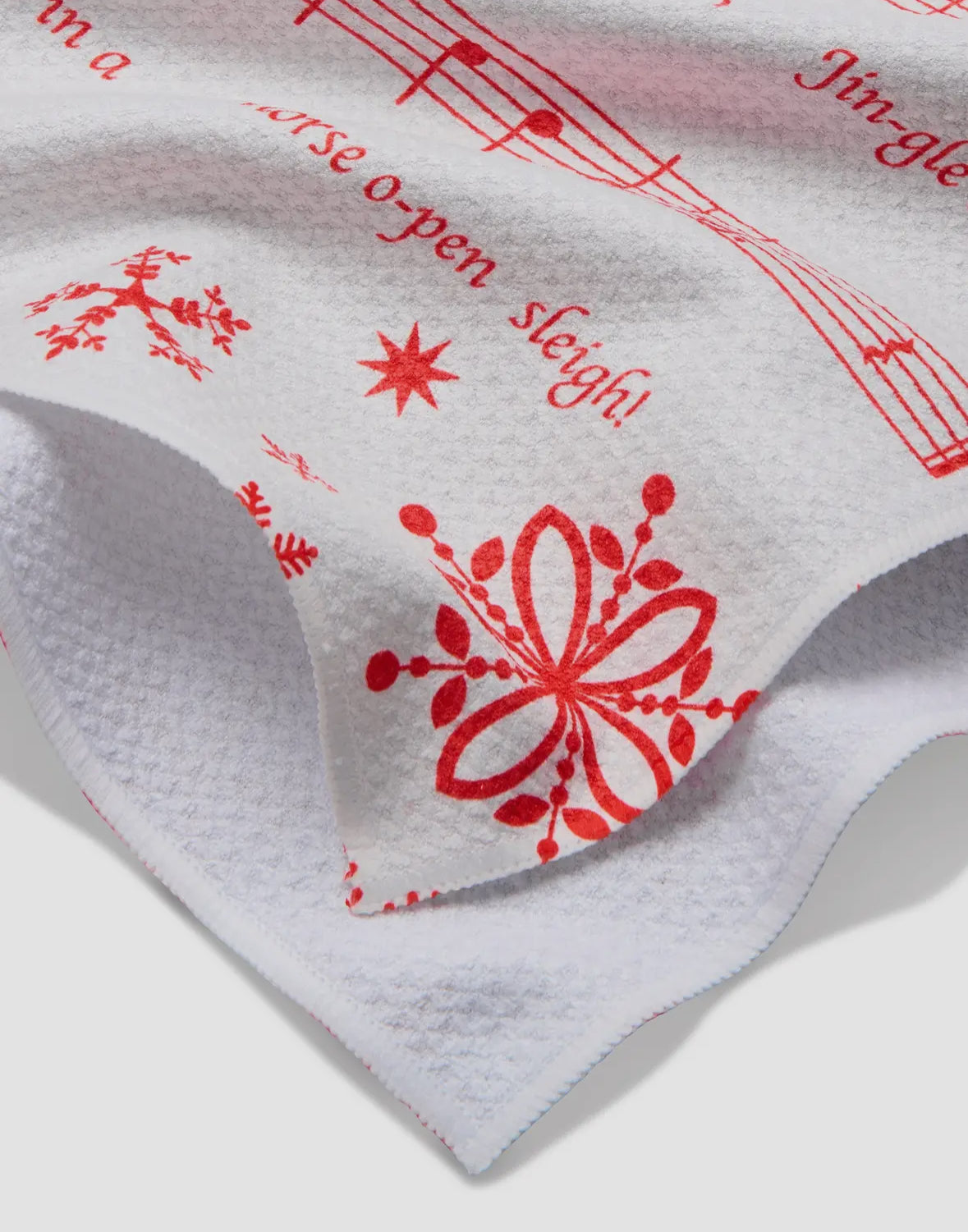 Geometry Kitchen Tea Towel | Frosty Notes | Jingle Bells