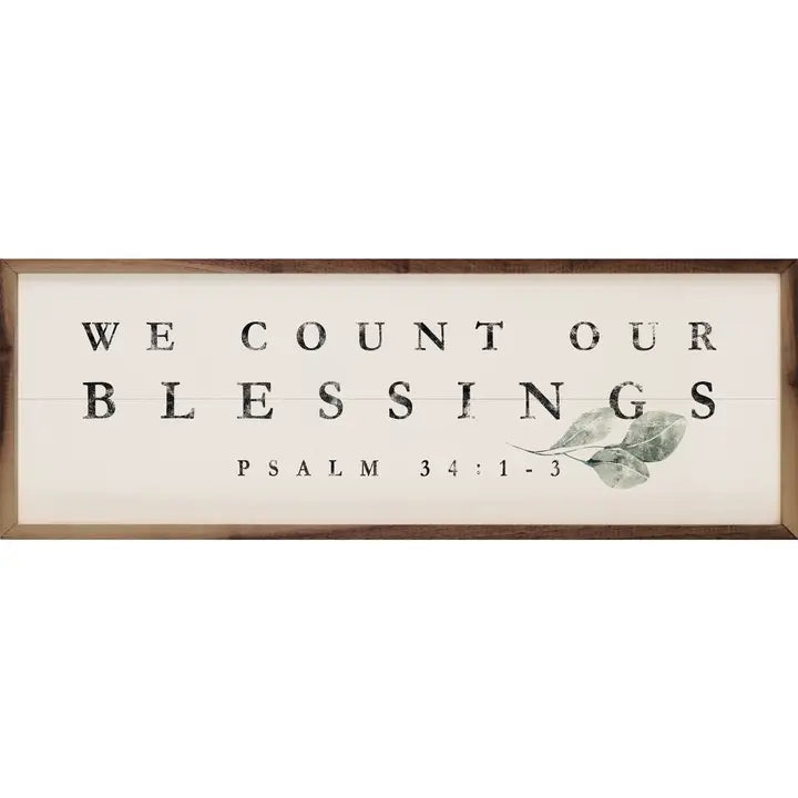 We Count Our Blessings | Wall Art