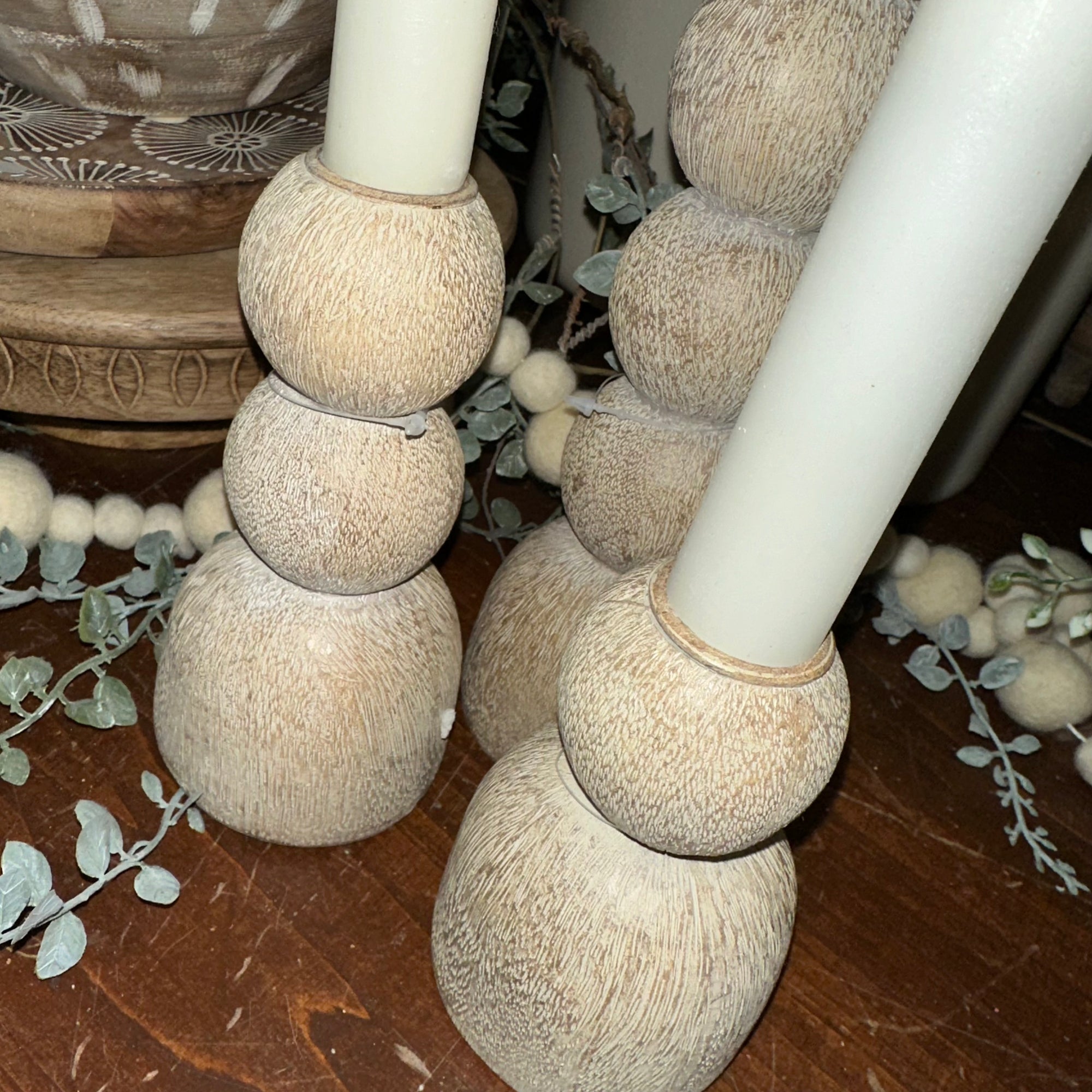 Candlestick Holder | Distressed Wood