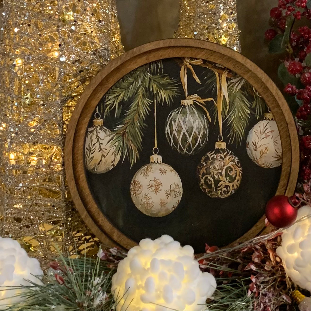 Holiday Ornaments | Round Art | 8&quot;