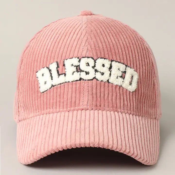 Blessed | Embroidered Corduroy Baseball Cap