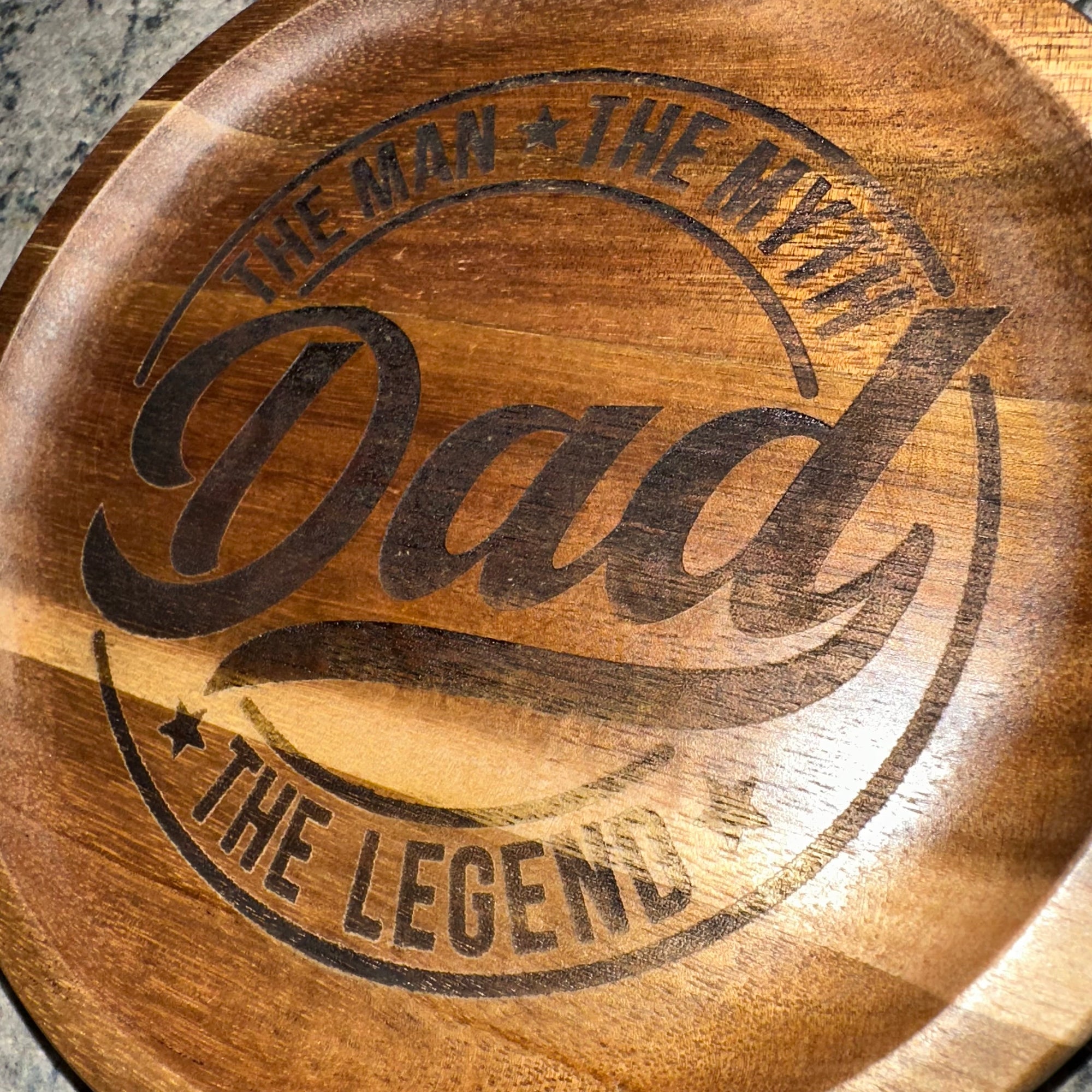 Dad - The Man, The Myth, The Legend | Engraved Wood Tray