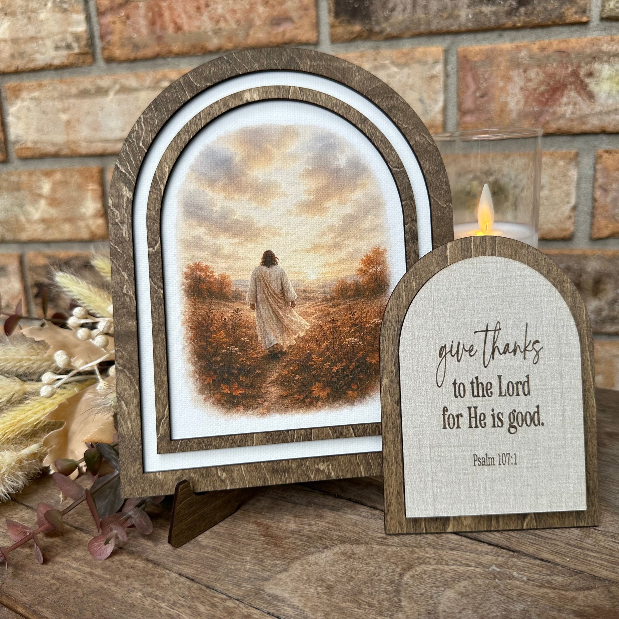 Jesus Walking in Autumn Meadow | Coordinating Set