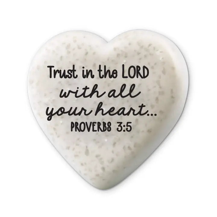 Trust in the Lord | Scripture Stone Heart