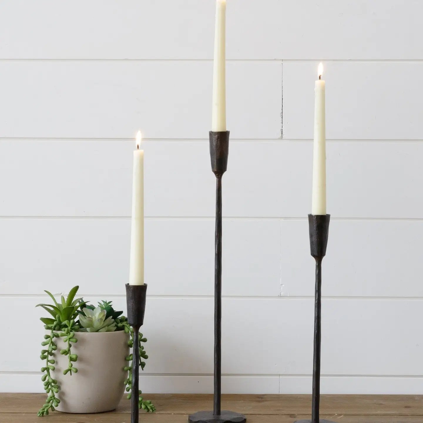 Iron Candle Holder | Black