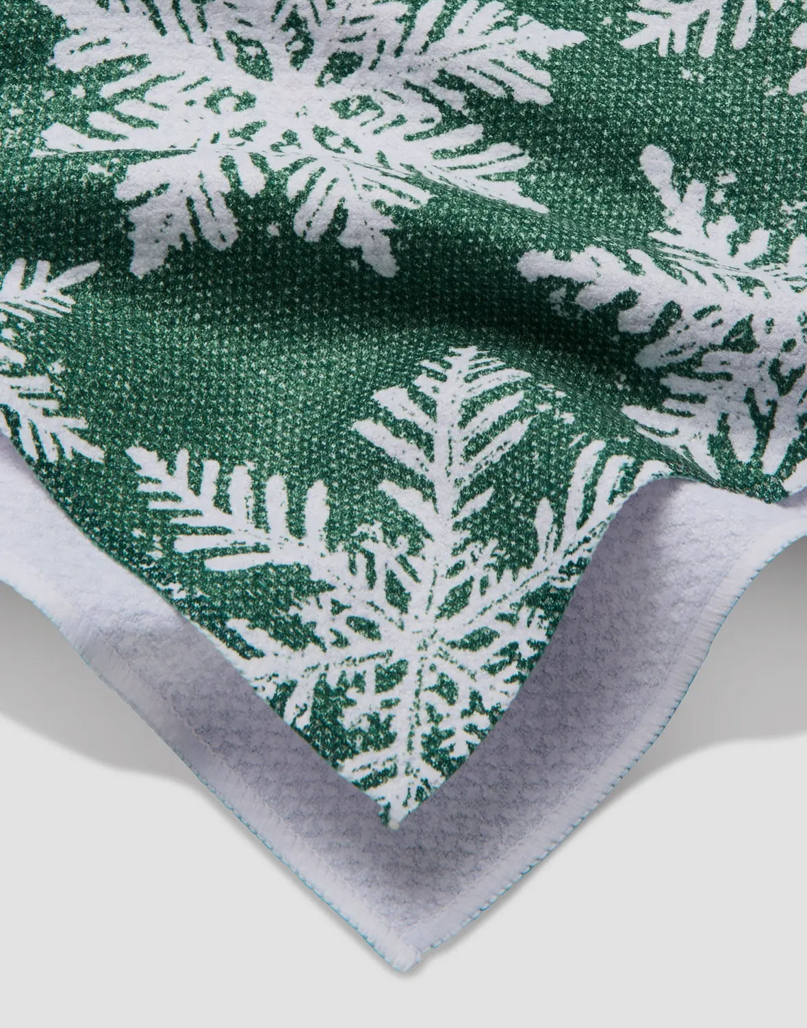 Geometry Kitchen Tea Towel | Snowy Days | Green
