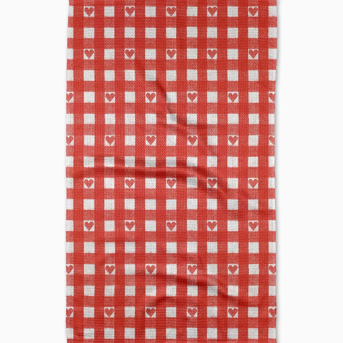 Geometry Kitchen Tea Towel | Amorcito Red Gingham