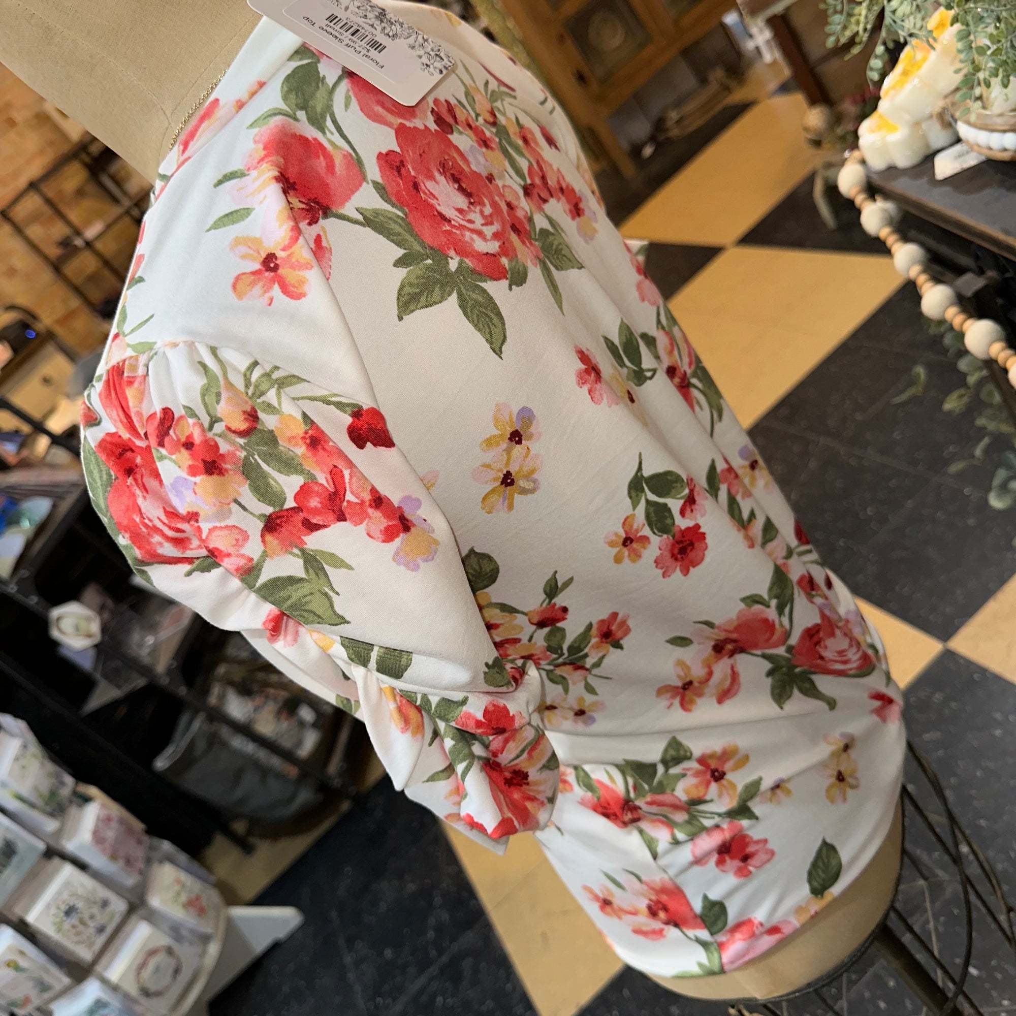 Floral Puff Sleeve Top