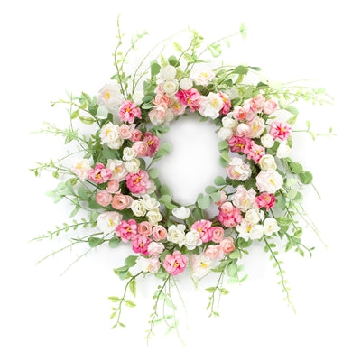 Spring Flower Wreath | Pink | 23&quot;
