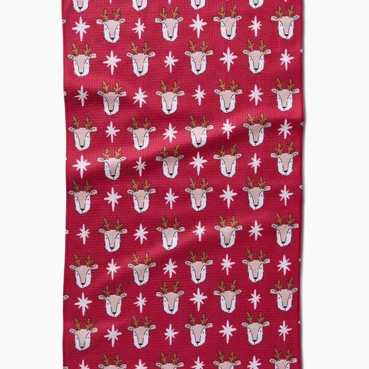 Geometry Kitchen Tea Towel | Reindeer Star