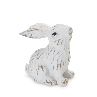 Carved Whitewashed Bunny