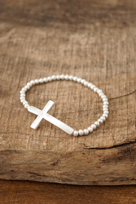Cross Bracelet | Silver or Gold
