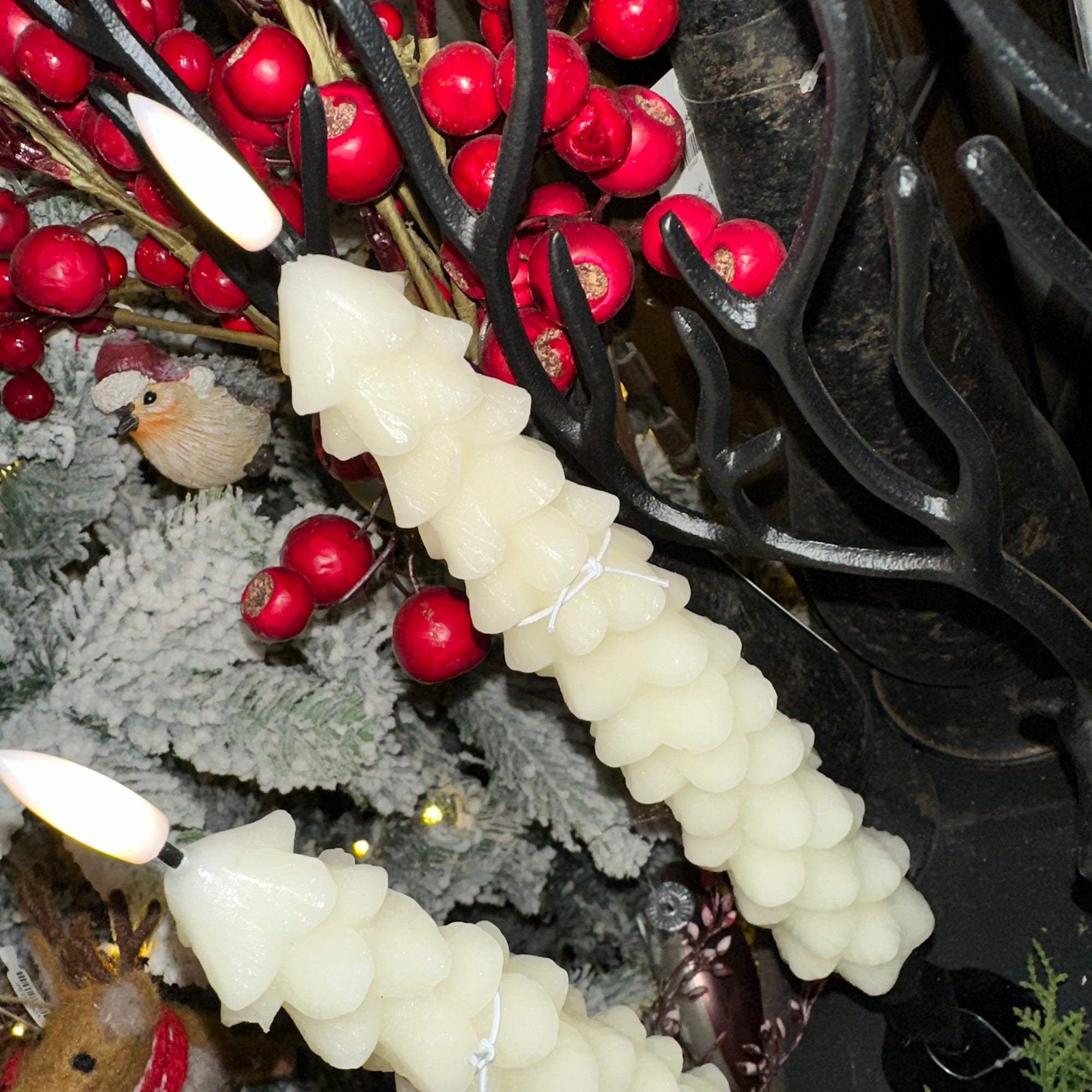 Tree Taper Candle | Cream | Battery Operated