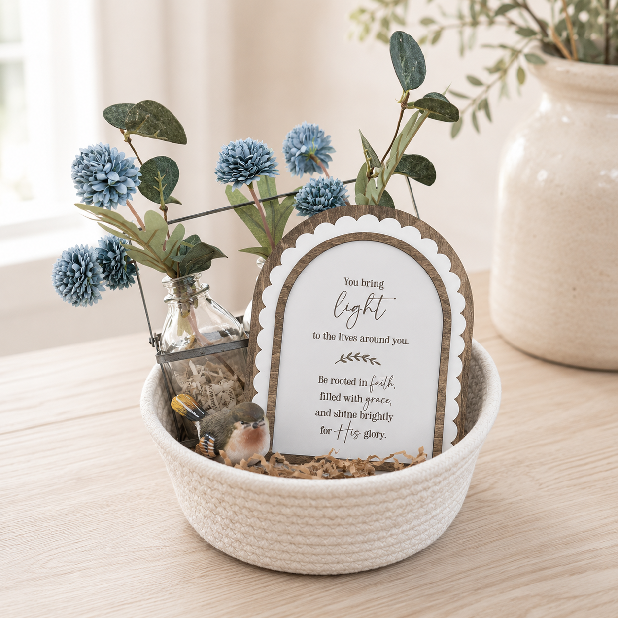 Shine Brightly for His Glory | Christian Encouragement Arch Sign