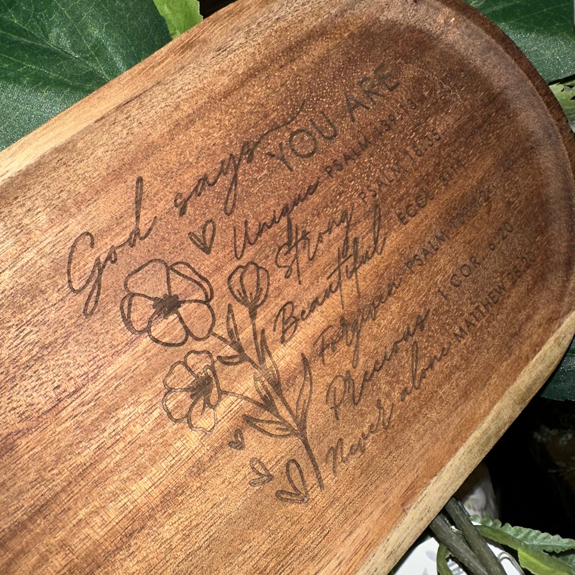 God Says You Are | Christian Affirmations | Wood Tray