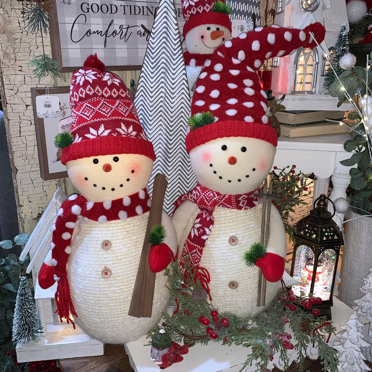 Lighted Plush Snowman | Battery Operated