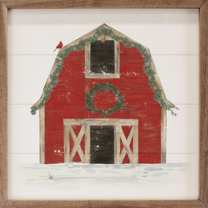 Red Winter Barn | Wall Art