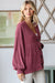 Ribbed Button-Up Cardigan | Burgundy