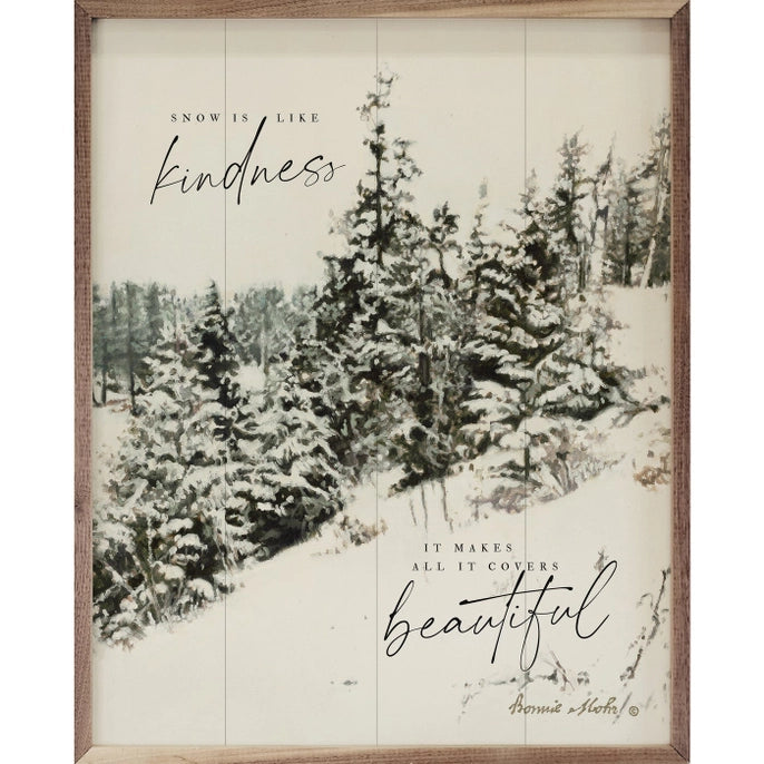 Snow Is Like Kindness | Wall Art