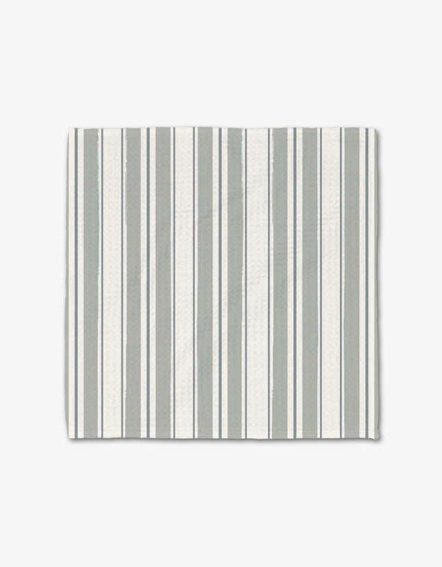 Geometry Kitchen Dishcloth | Rustic Sage Green Stripe