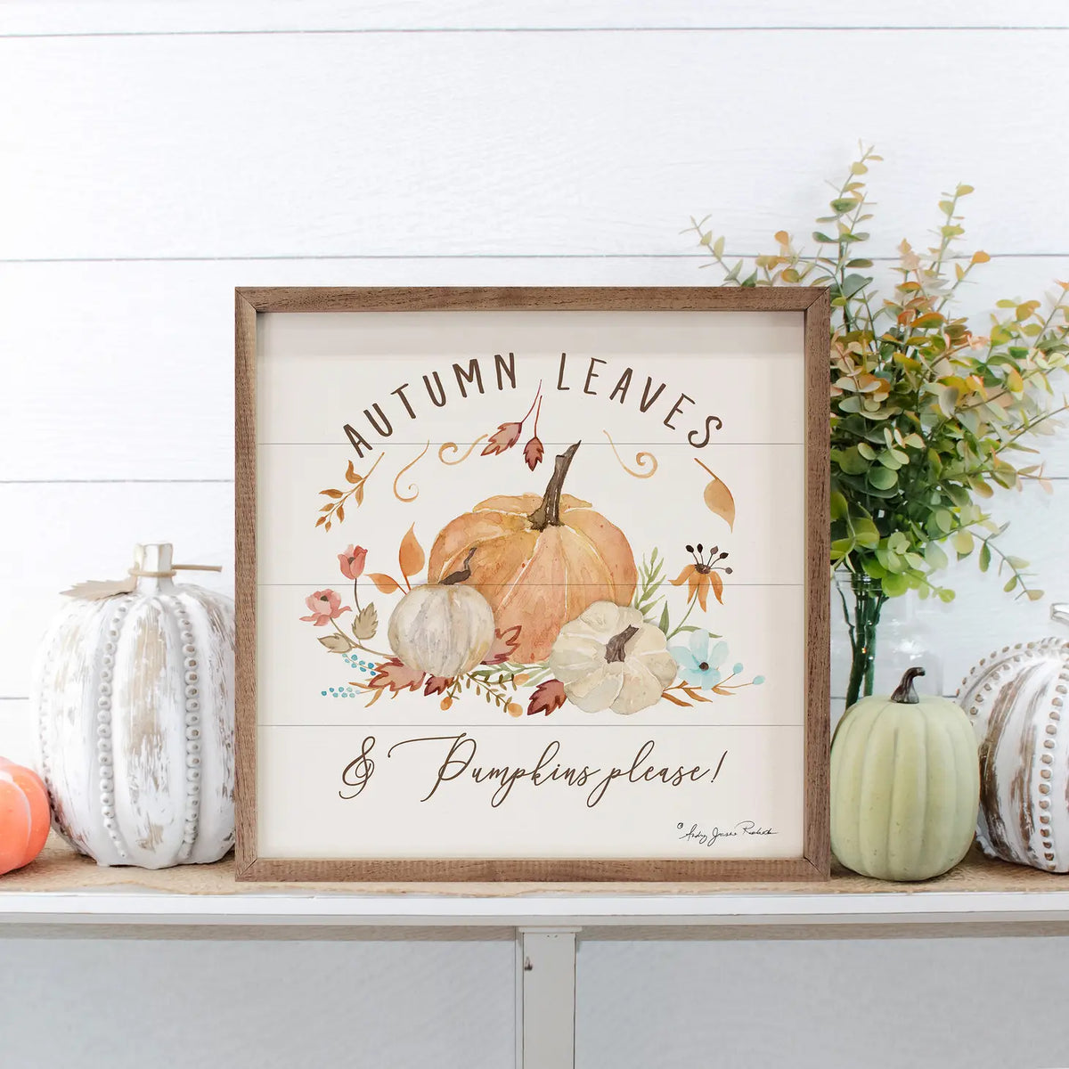 Autumn Leaves &amp; Pumpkins Please | Wall Art