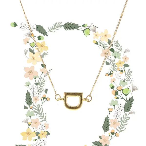 Initial Necklace | 16" | Gold