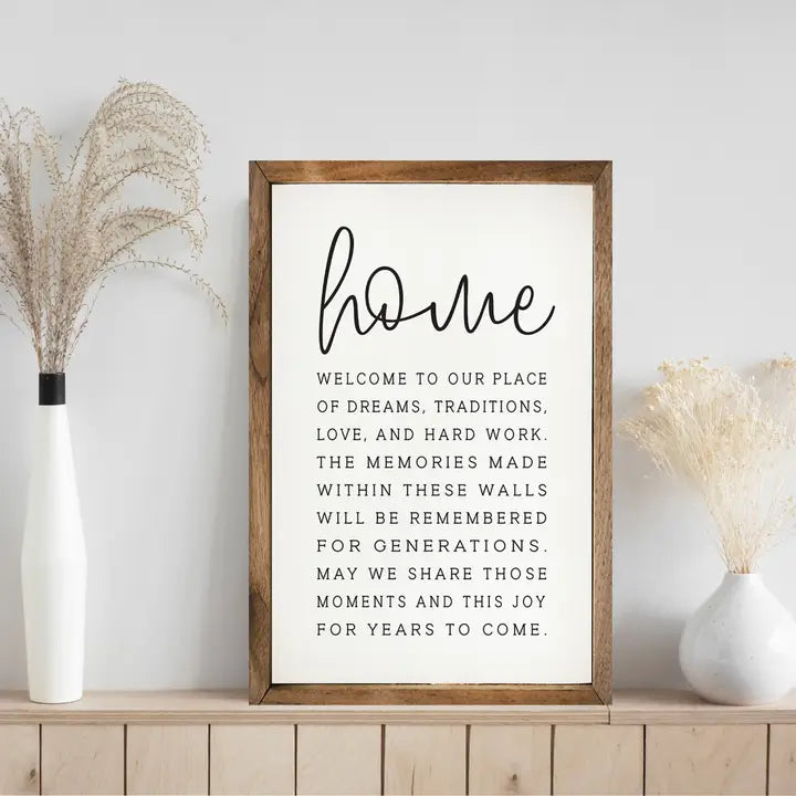 Welcome to Our Place | Wall Art