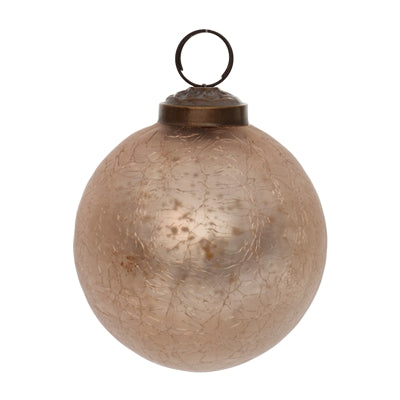 Mercury Glass Ornament | Matte Beige