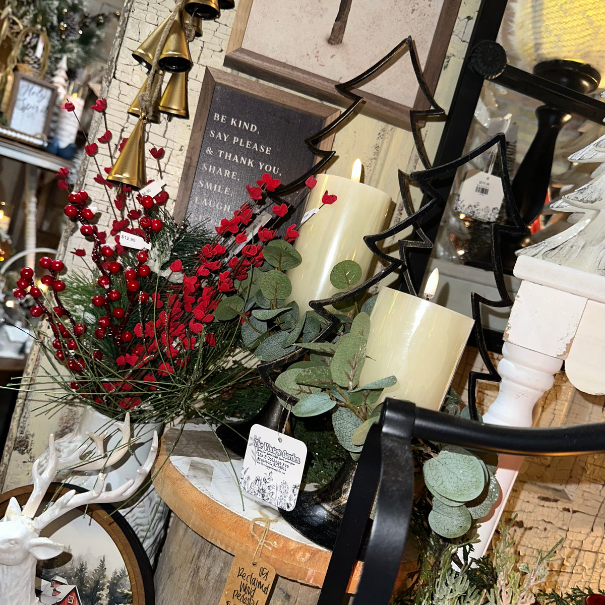 Christmas Tree Candle Holder | Black Finish