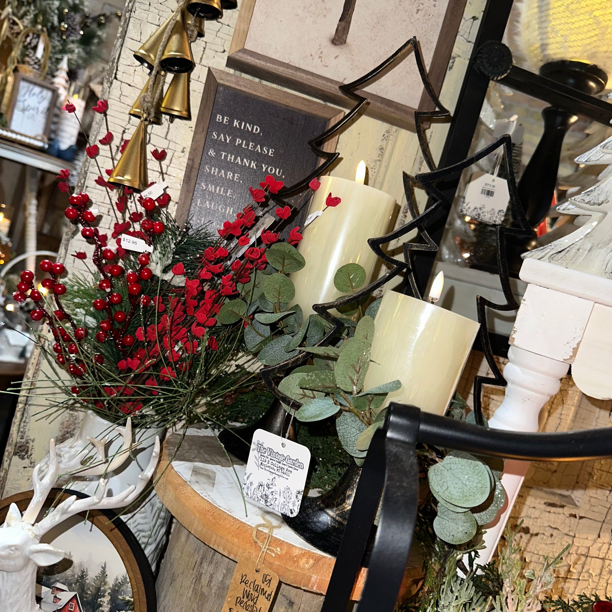 Christmas Tree Candle Holder | Black Finish