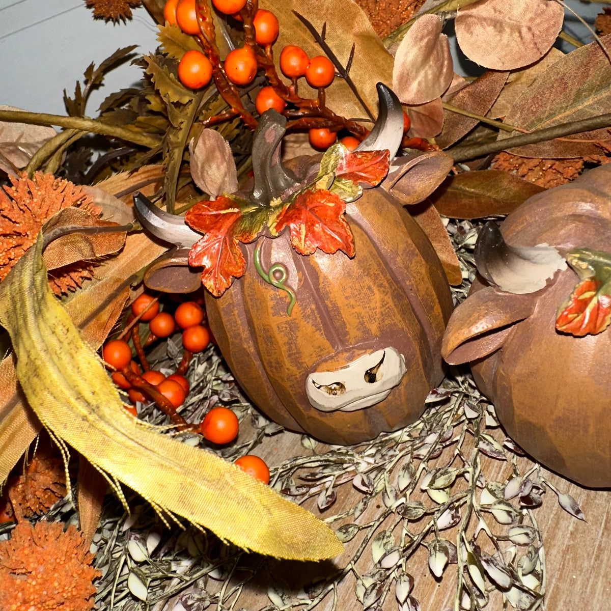 Harvest Pumpkin Highland Cow