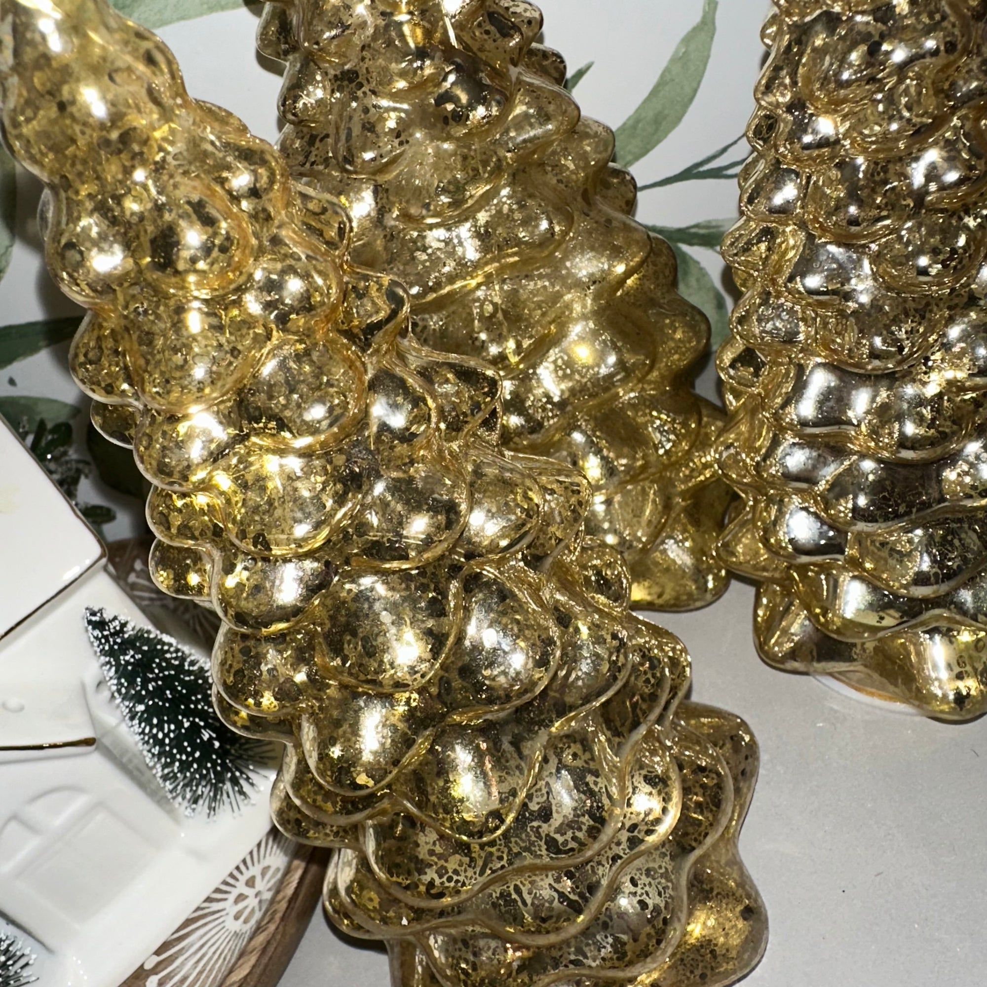 Mercury Glass Lighted Tree | Battery Operated