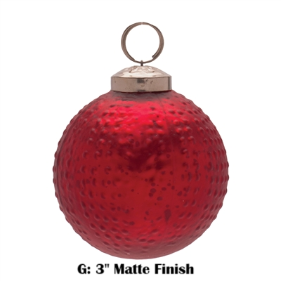 Mercury Glass Ornament | Red