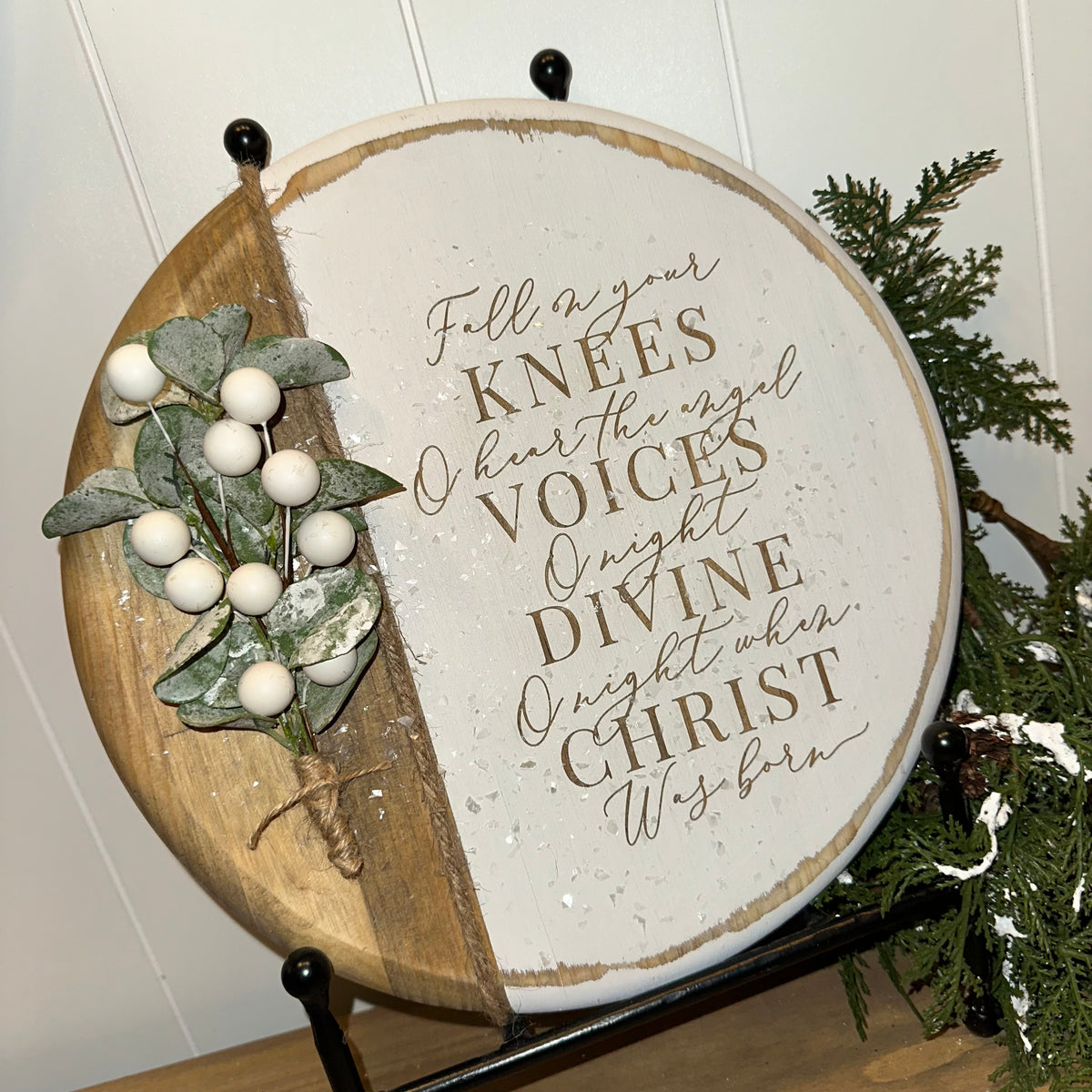 O Night Divine | 12&quot; Handmade Sign