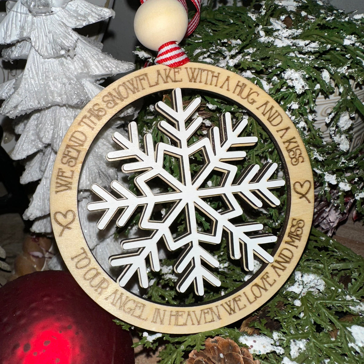 Snowflake Memorial | Engraved Ornament
