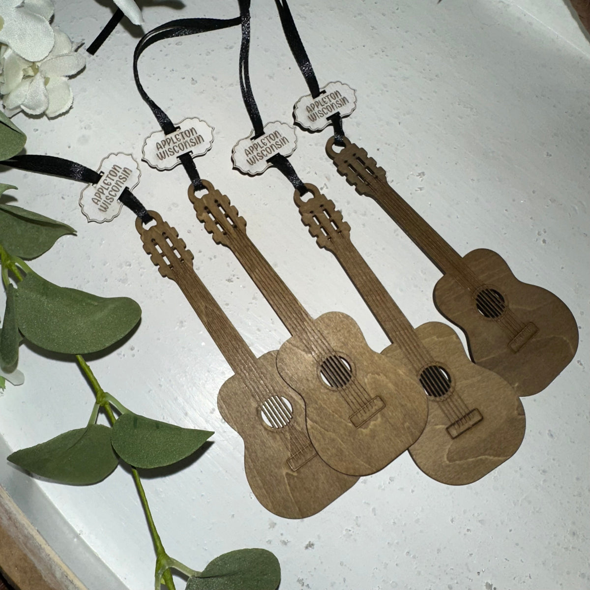 Guitar Ornament | Appleton Wisconsin | Wood Souvenir
