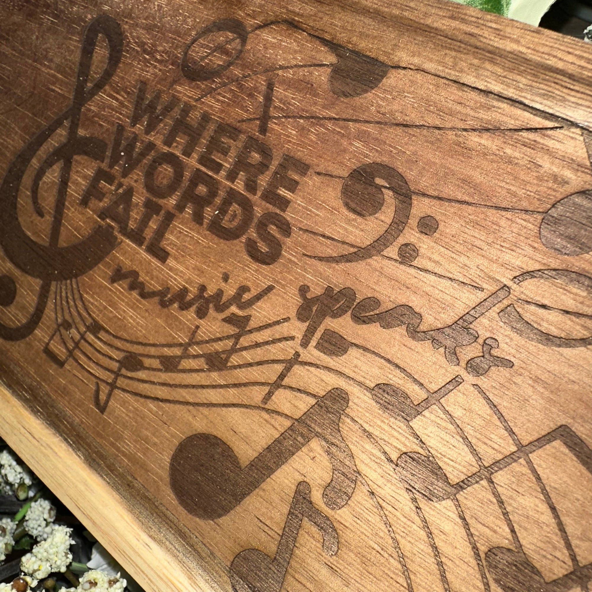 Where Words Fail, Music Speaks | Wood Tray