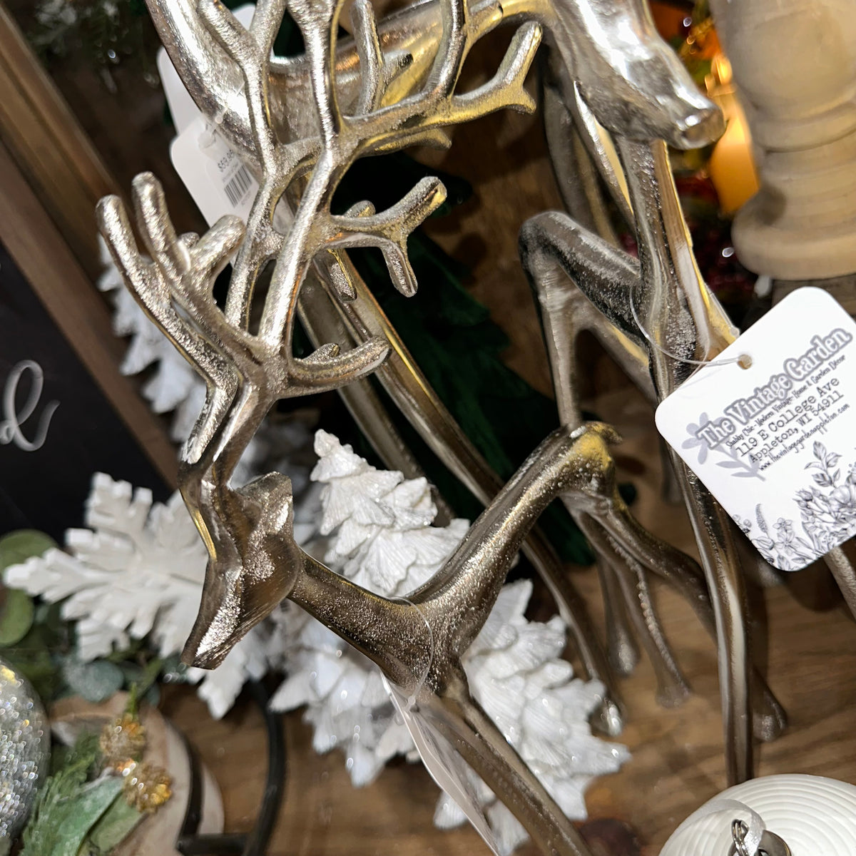 Whimsical Deer | Tall Silver | Metal