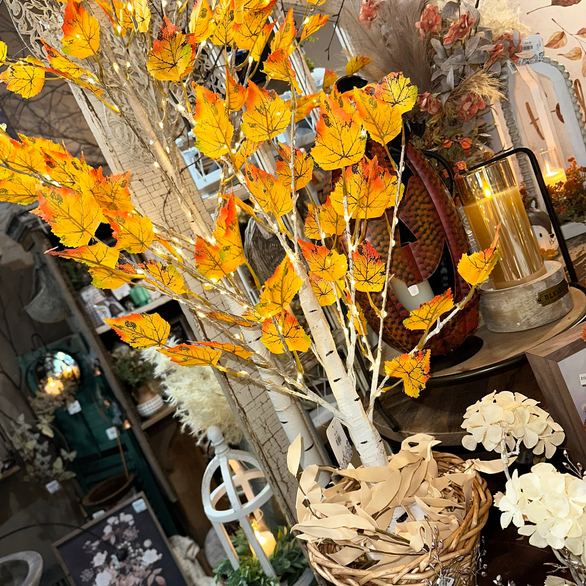 Tabletop Fall Birch Tree | Battery Operated