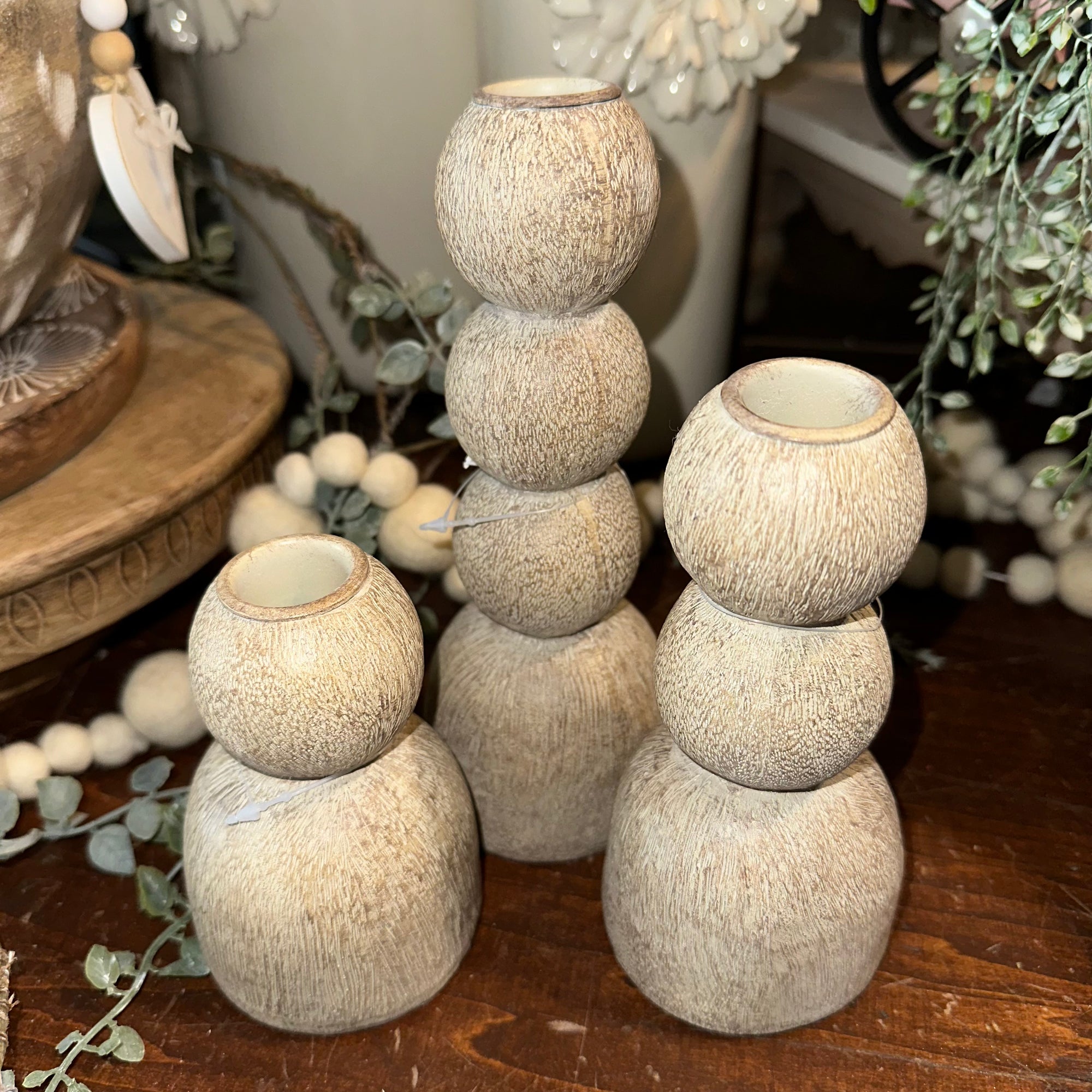 Candlestick Holder | Distressed Wood