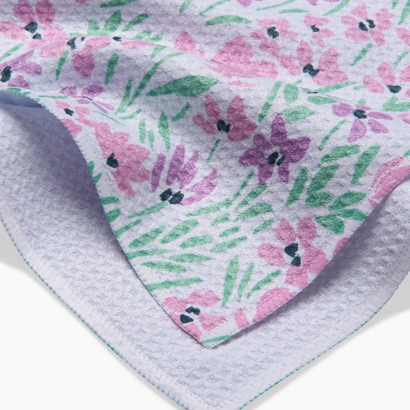 Geometry Kitchen Tea Towel | Purple Spring Blooms